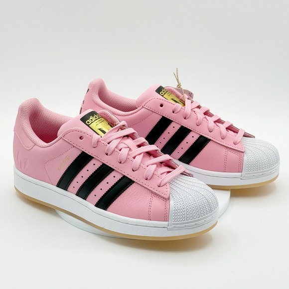 adidas Other - Adidas Superstar Messi Mens Size 6 Pink Black White Sneakers JR1520 NEW